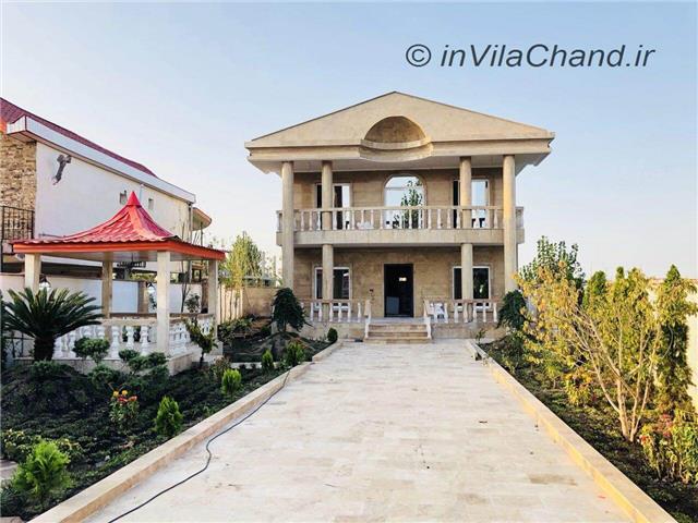ویلا نما سنگ با آلاچیق و حیاط سازی شیک